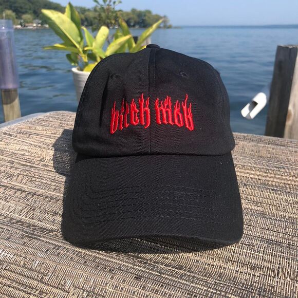 MTTM Flame Logo B!tch Mob Dad Hat — Married to the Mob Streetwear - Picture 8 of 8